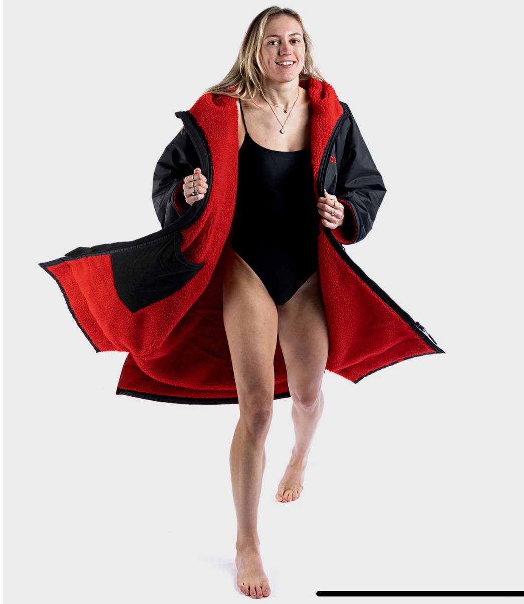 Dryrobe Advance Black/Red Long Sleeve - Small image