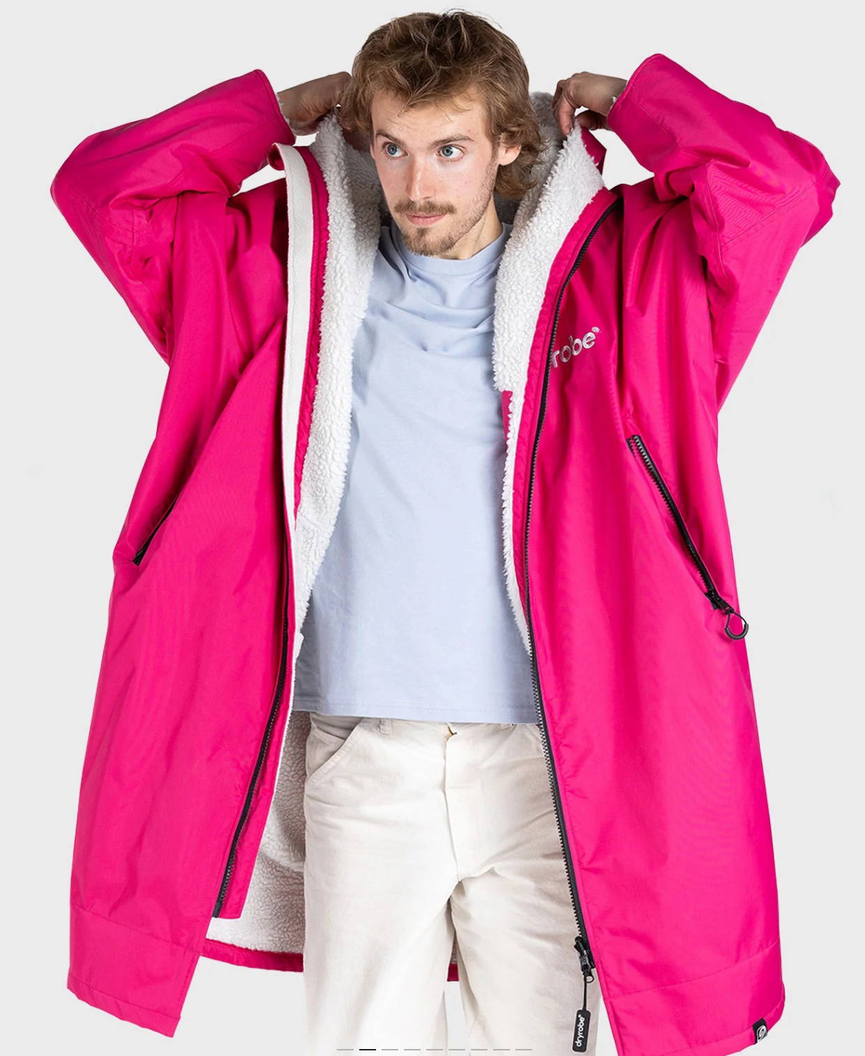Dryrobe Advance Long Sleeve Pink Light Grey image 0