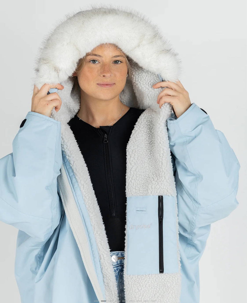 Dryrobe Advance Long Sleeve Powder Blue Fur image 1