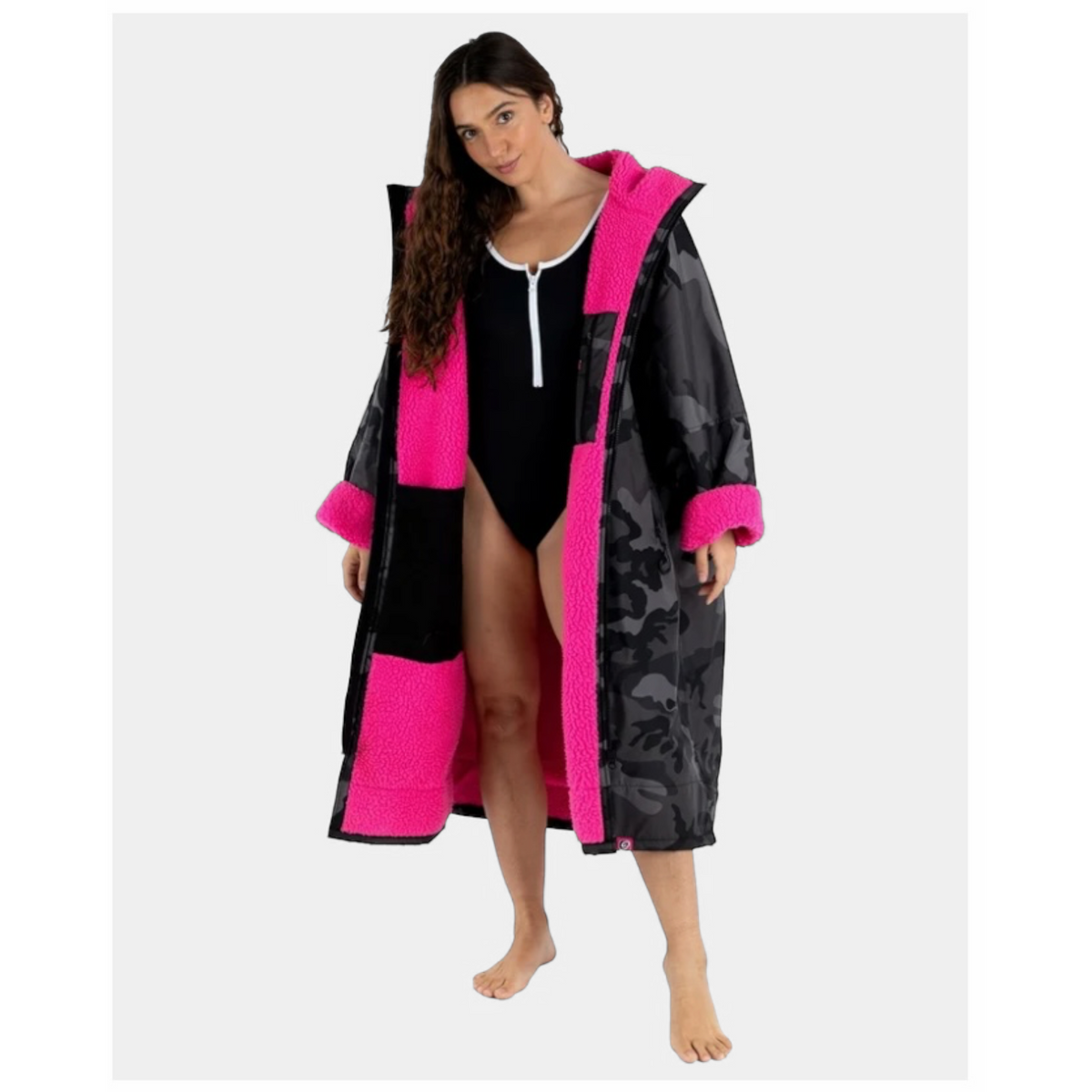Dryrobe Advance Black Camo Pink