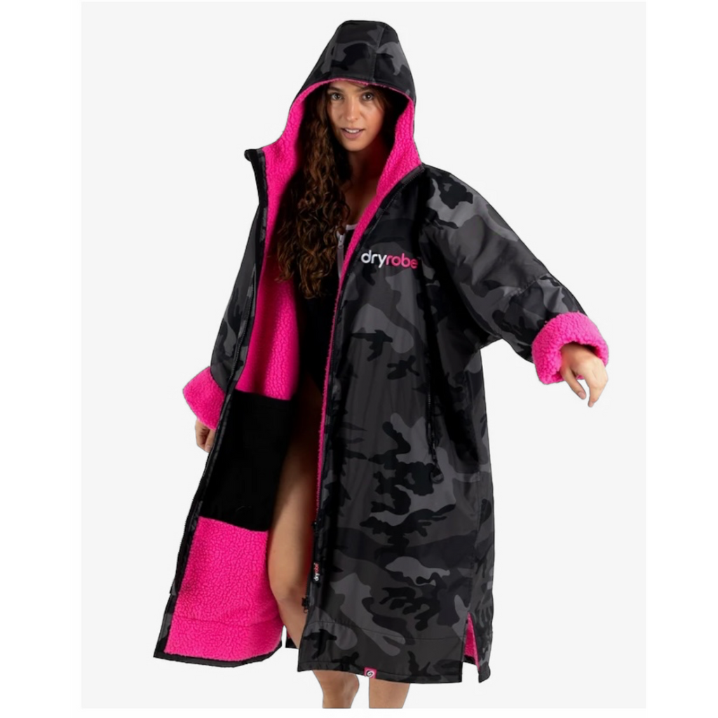 Dryrobe Advance Black Camo Pink