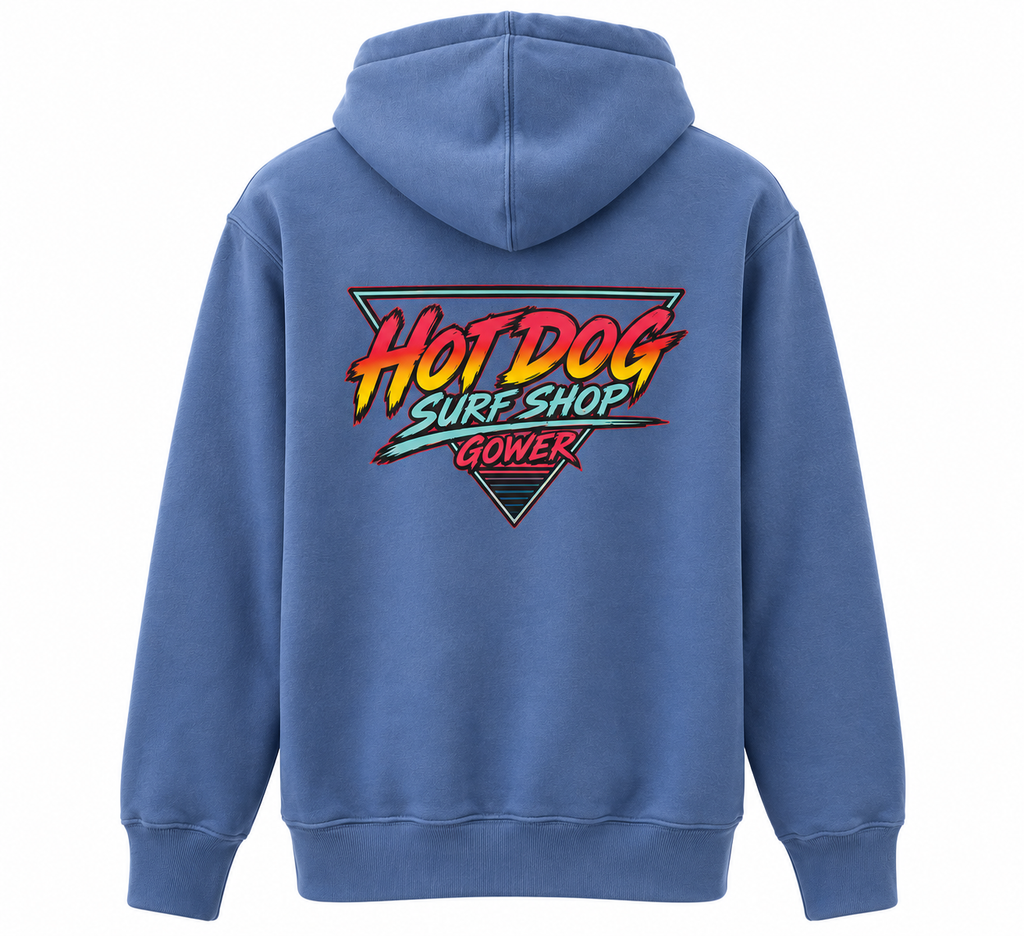 Hot Dog Retro Hoody Blue