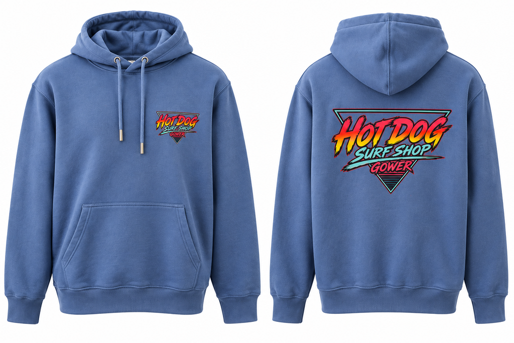 Hot Dog Retro Hoody Blue