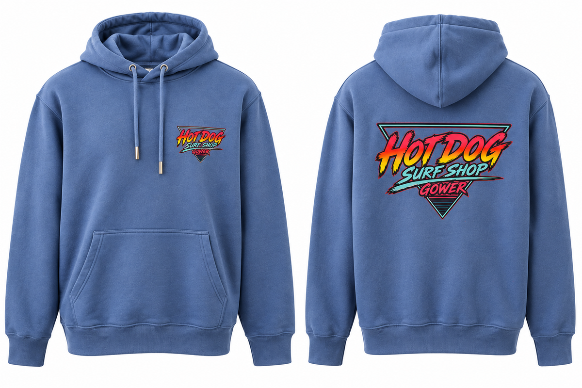 Hot Dog Retro Hoody Blue