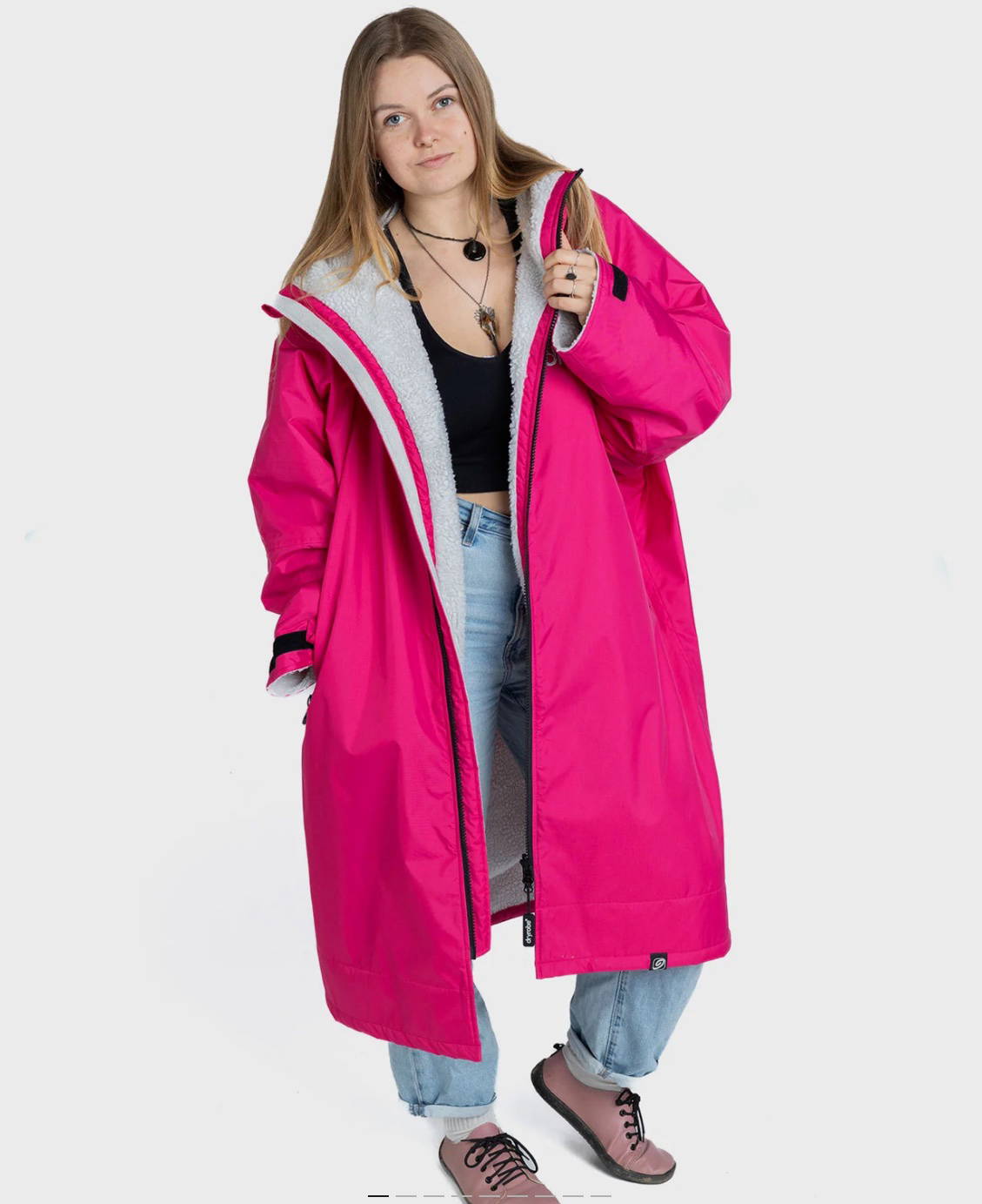 Dryrobe Advance Long Sleeve Pink Light Grey image 3
